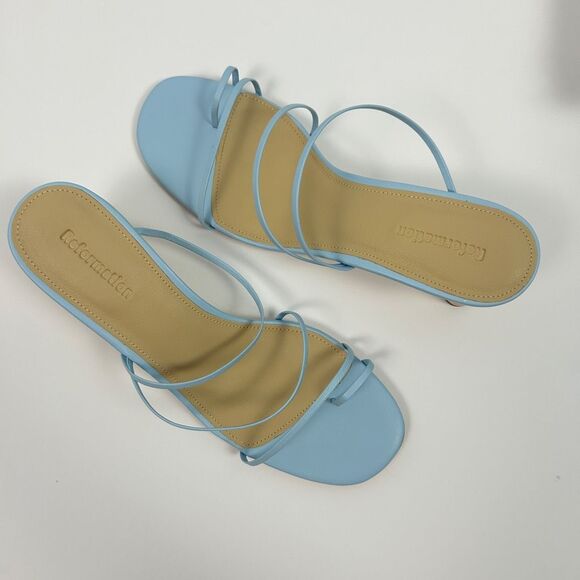 Reformation Rachel Heeled Sandals in Powder Blue Size 7.5 - Picture 7 of 8
